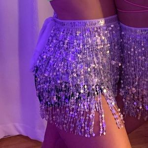 Glitter  tie skirt